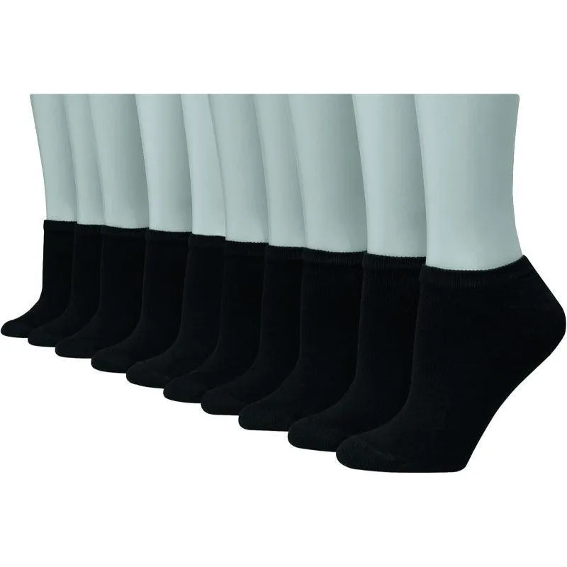 10 Pack No Show Moisture Wicking Socks -  All Day Comfort