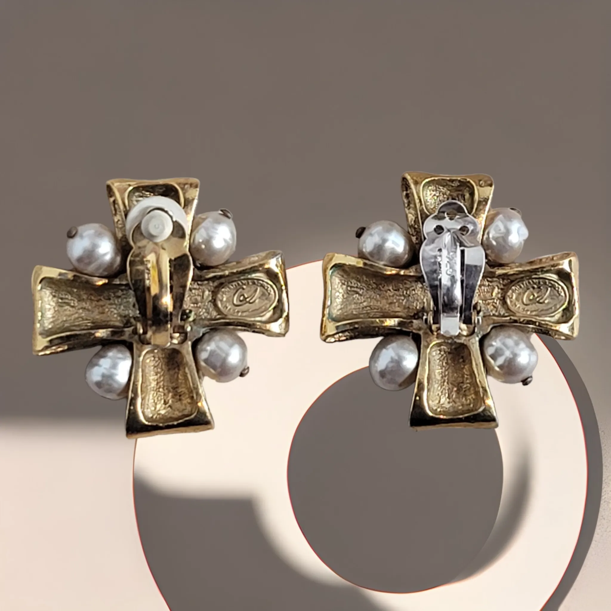 80s Vintage Clip-On Earrings Christian Lacroix