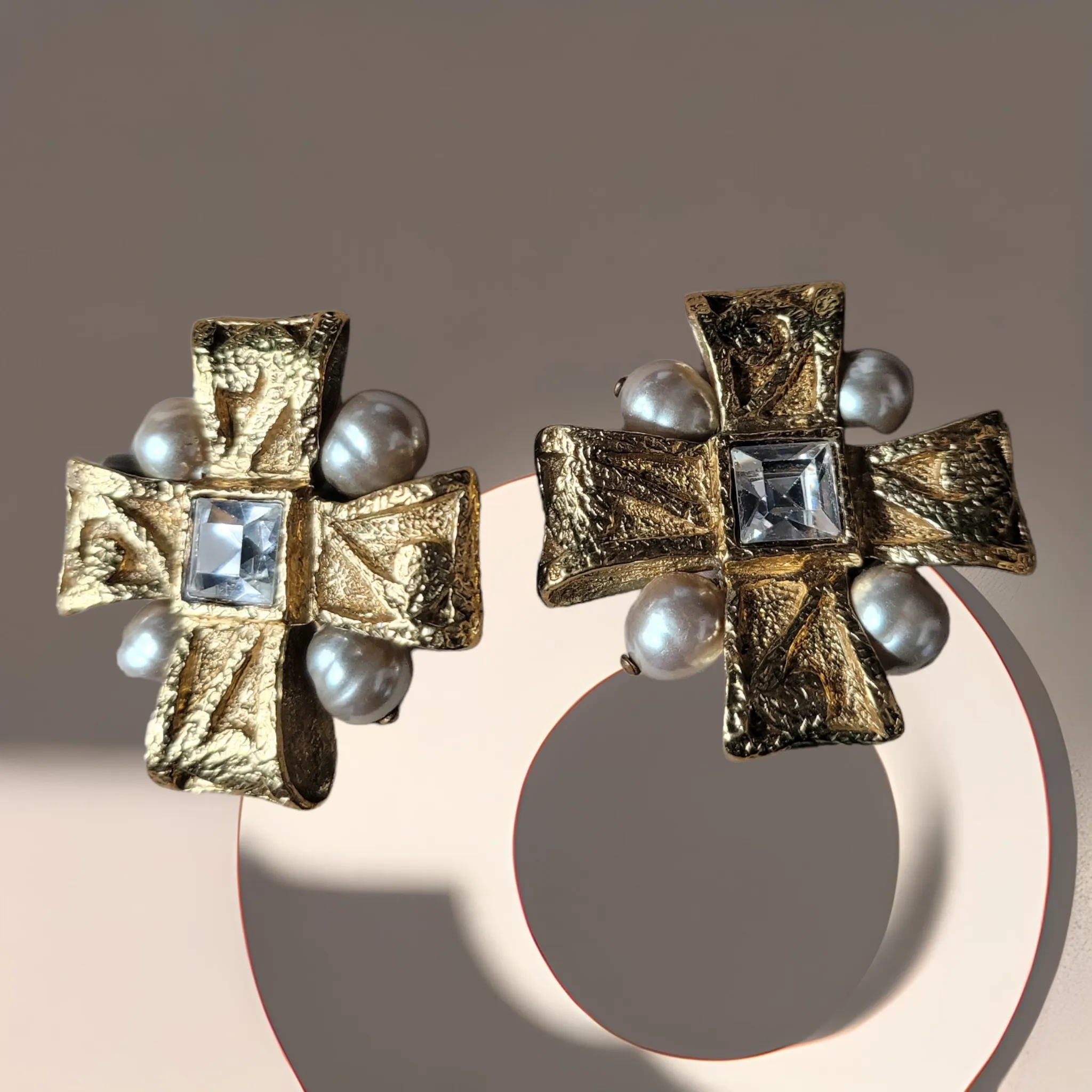 80s Vintage Clip-On Earrings Christian Lacroix