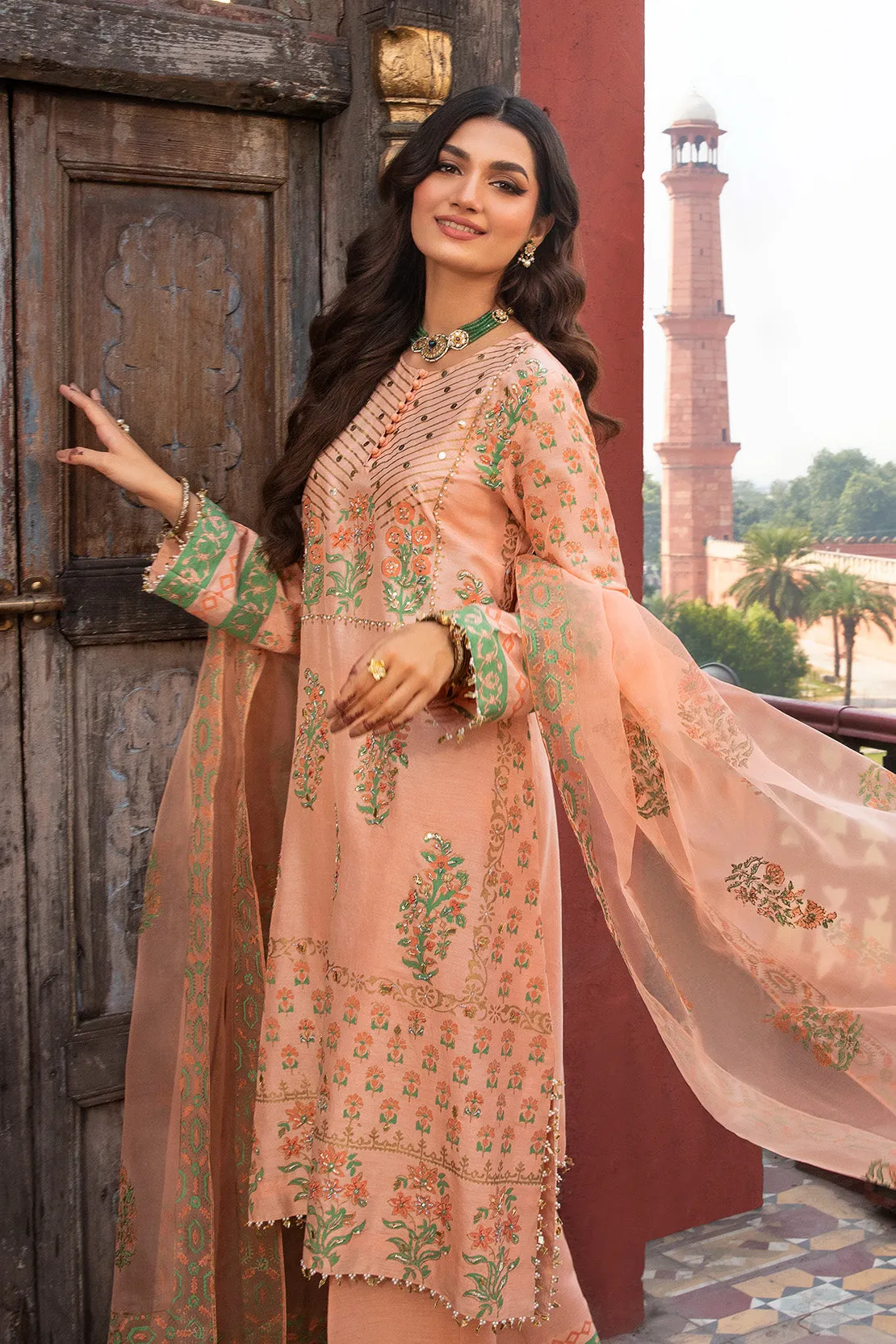 ADAAB – 3PC RAWSILK & ORGANZA WEDDING FESTIVE PRET