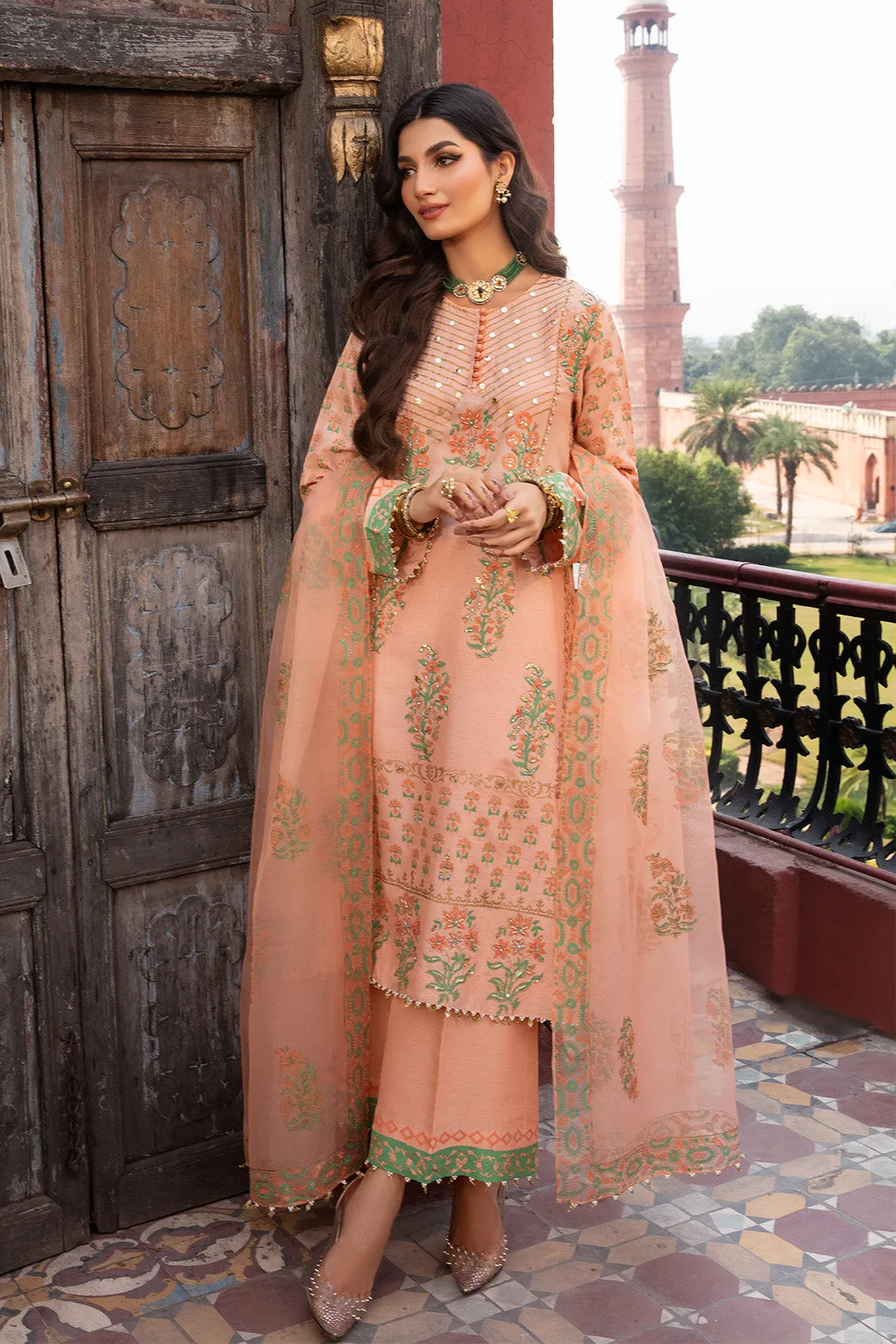 ADAAB – 3PC RAWSILK & ORGANZA WEDDING FESTIVE PRET