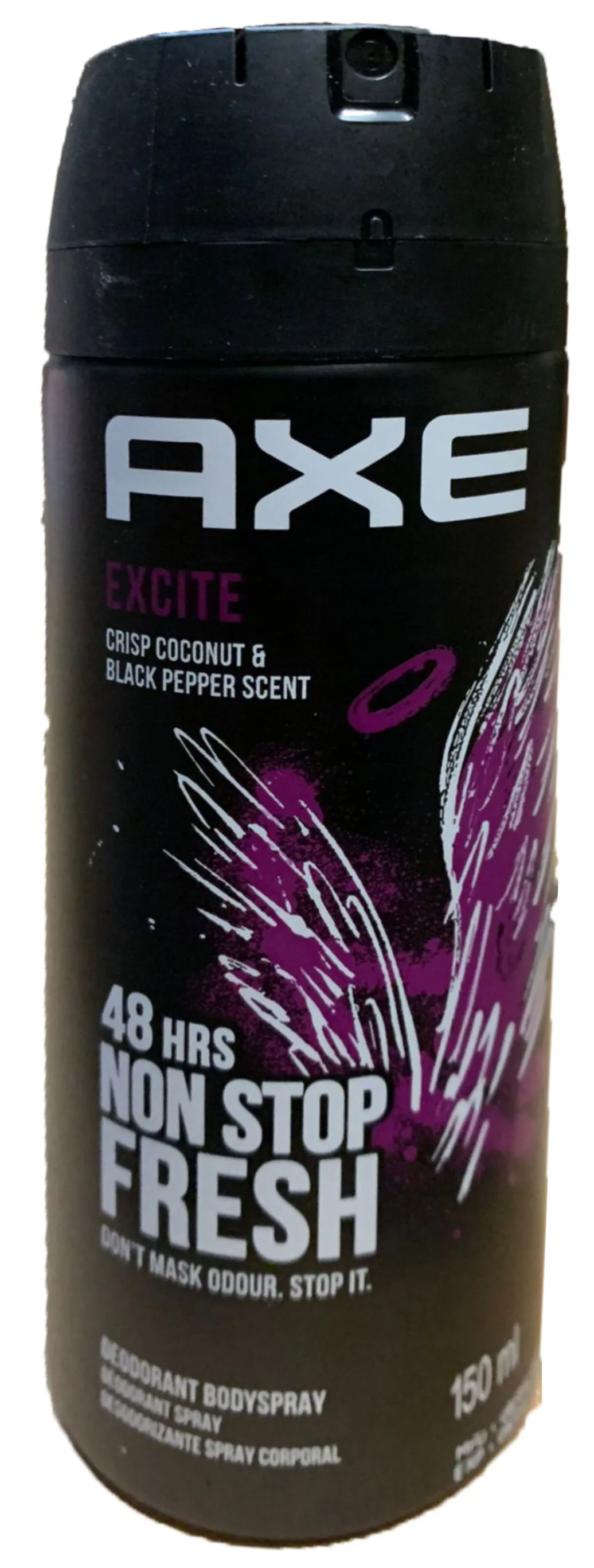 Axe Body Spray Excite For Men Deodorant, 150ml/5.07oz (5 Pack)