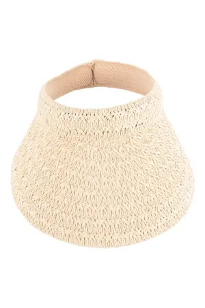 Beige Woven Summer Fashion Visor