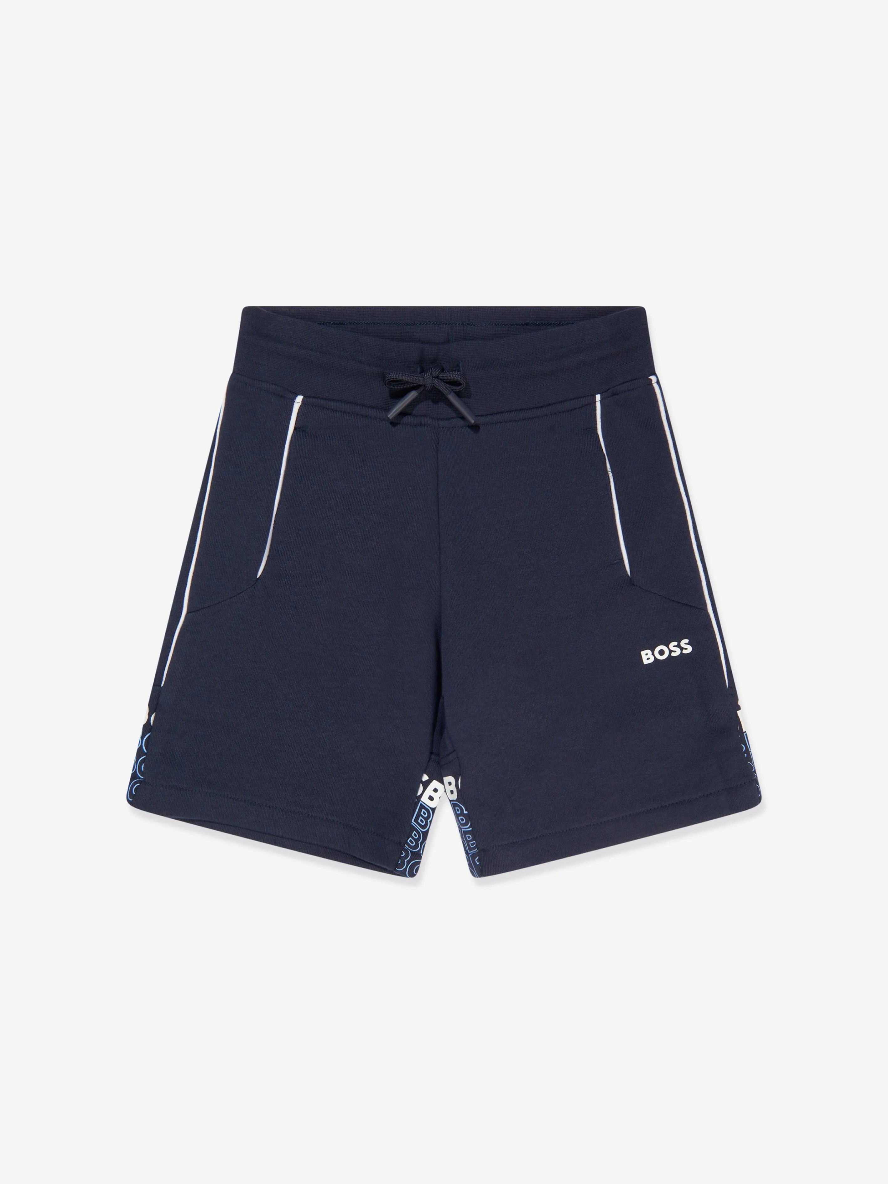 BOSS Boys Short Tracksuit Set in Navy