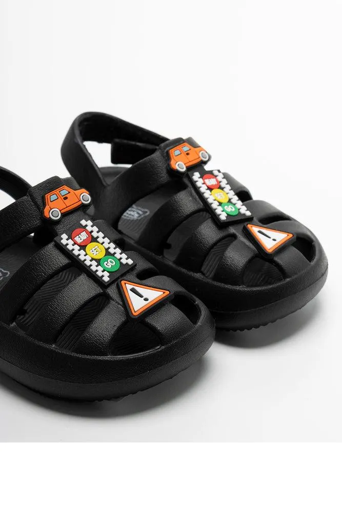Caged Sandal Black