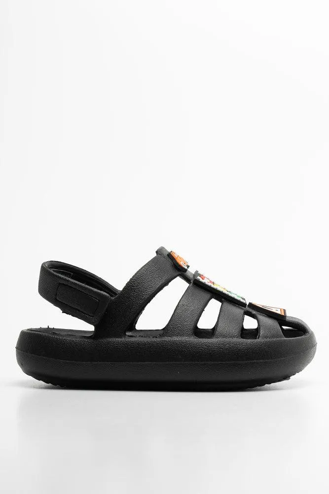 Caged Sandal Black