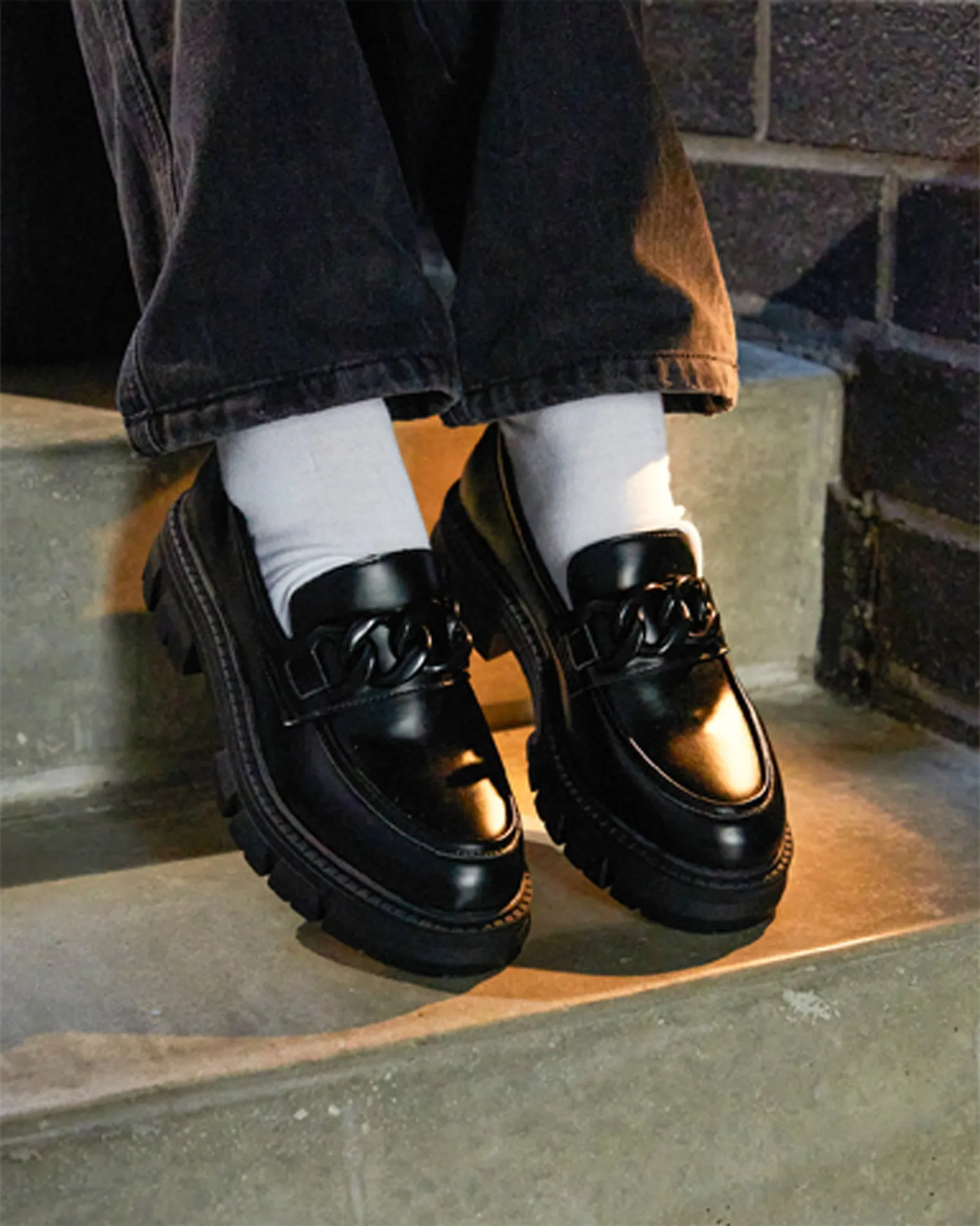 DEMI Chunky Chain Loafers
