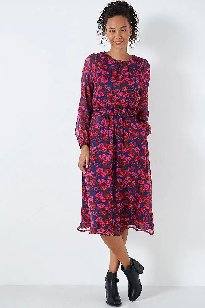 Floral 'Lorie' Midi Winter Dress