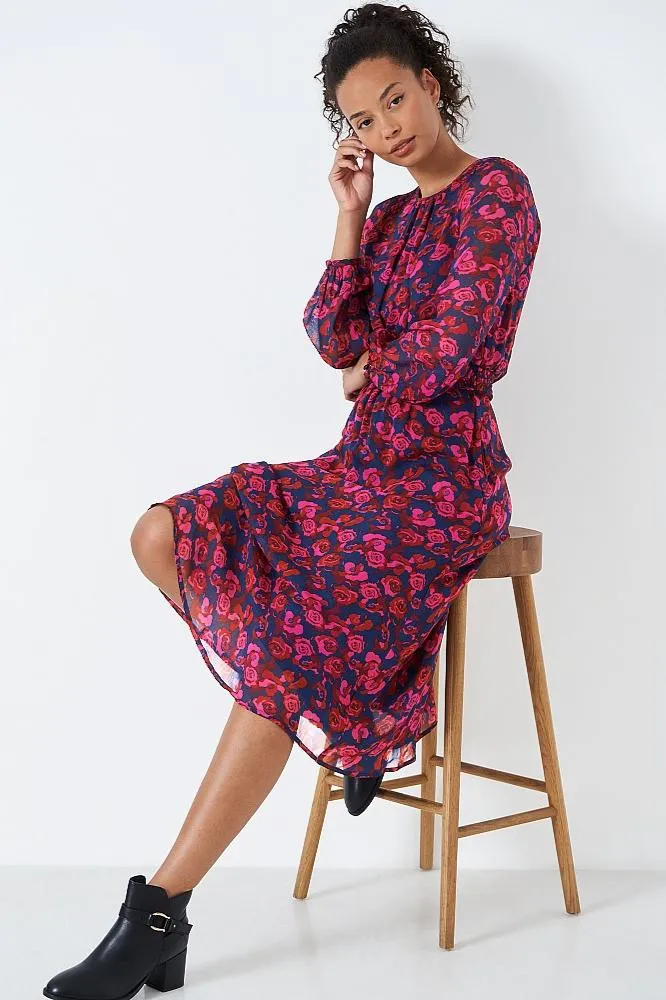 Floral 'Lorie' Midi Winter Dress