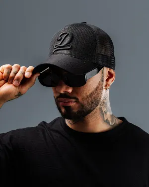 Gorra Para Hombre Negra Con Malla DNM