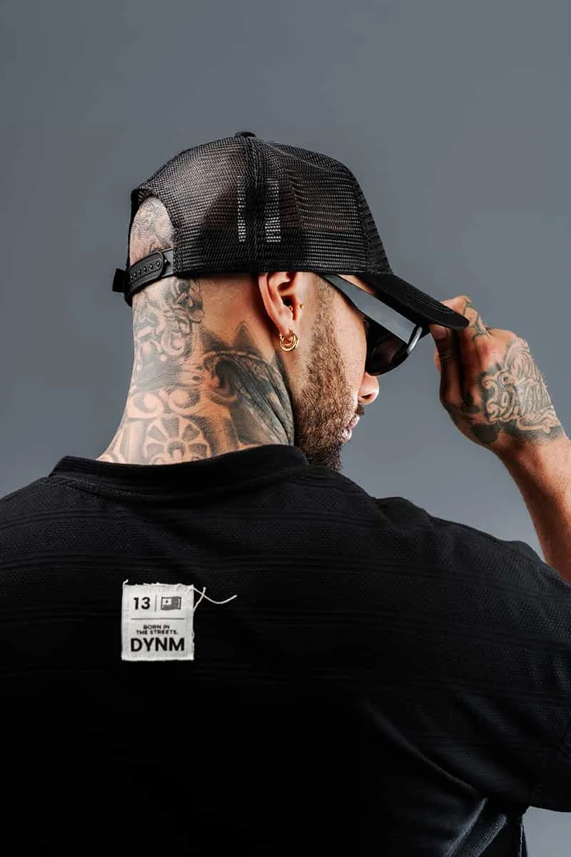 Gorra Para Hombre Negra Con Malla DNM