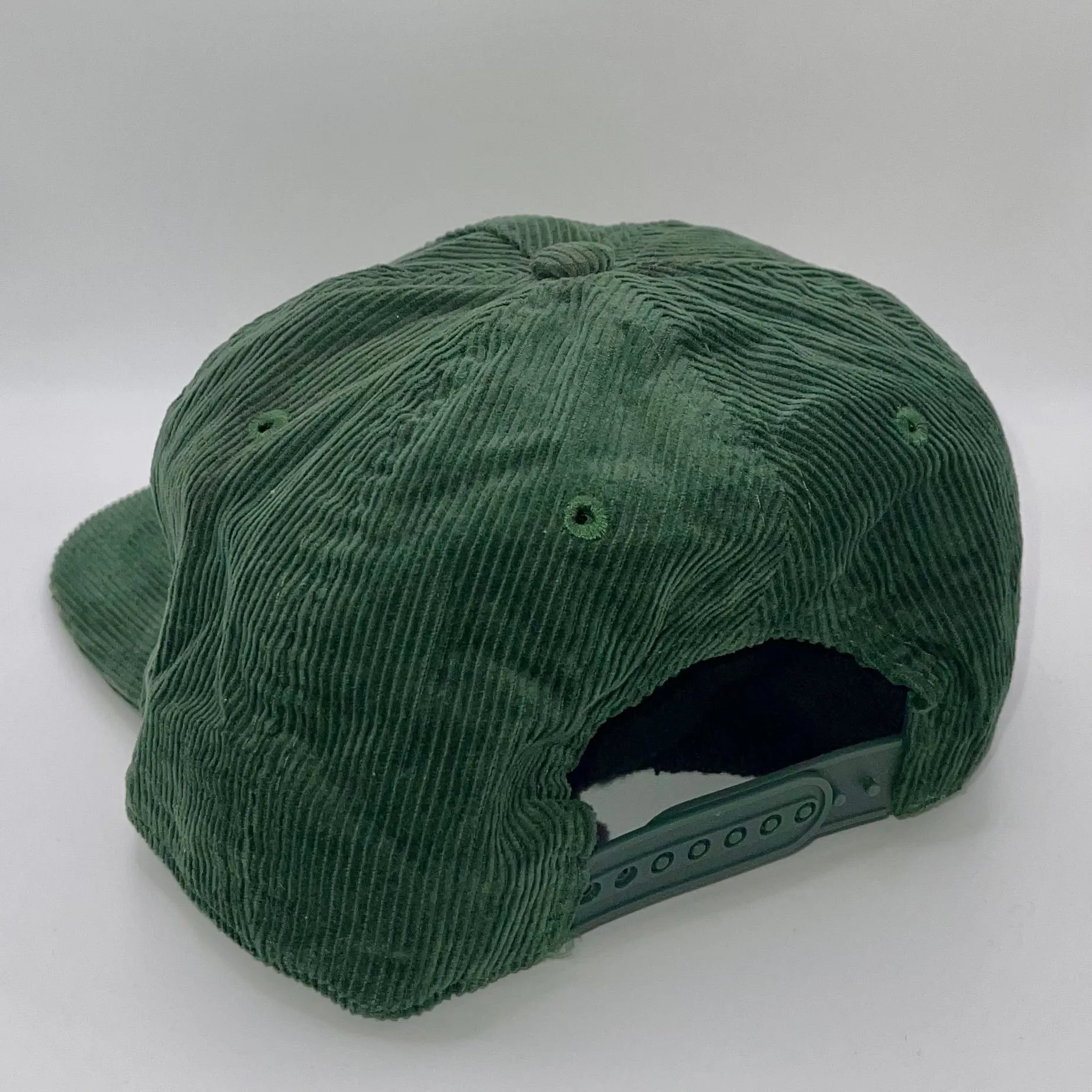 Green Flat Brim Corduroy Snapback