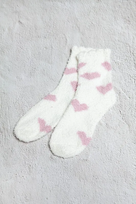 Heart Fuzzy Socks