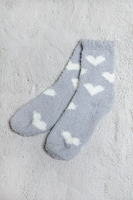 Heart Fuzzy Socks