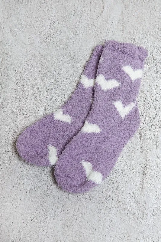 Heart Fuzzy Socks