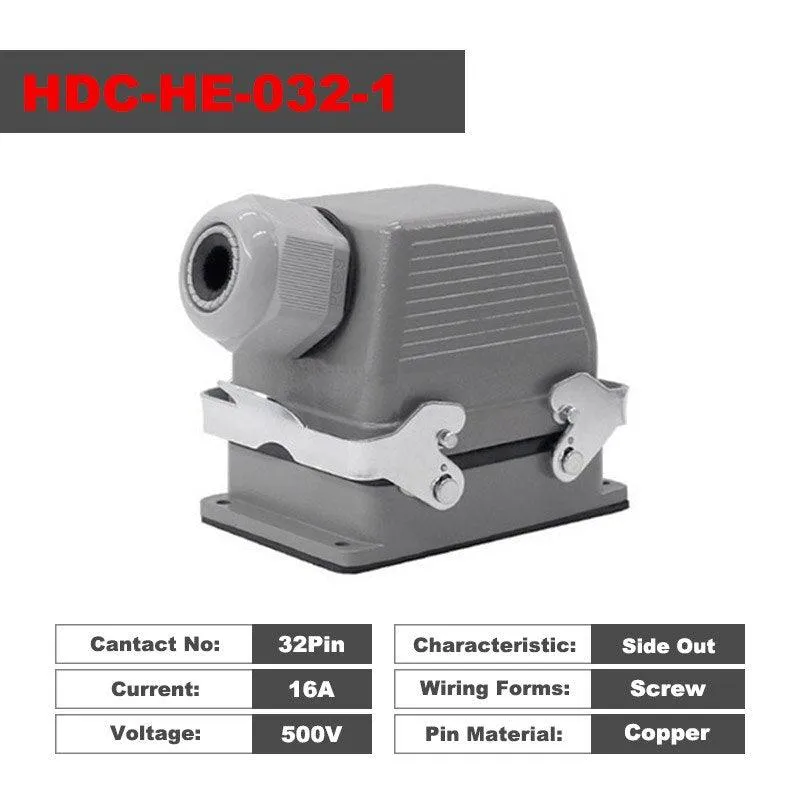 Heavy Duty Connectors HDC-HE-032-1/2 F/M 32pin 16A