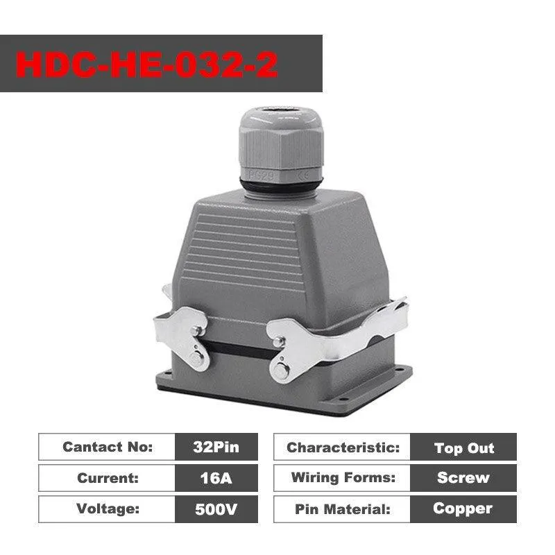 Heavy Duty Connectors HDC-HE-032-1/2 F/M 32pin 16A