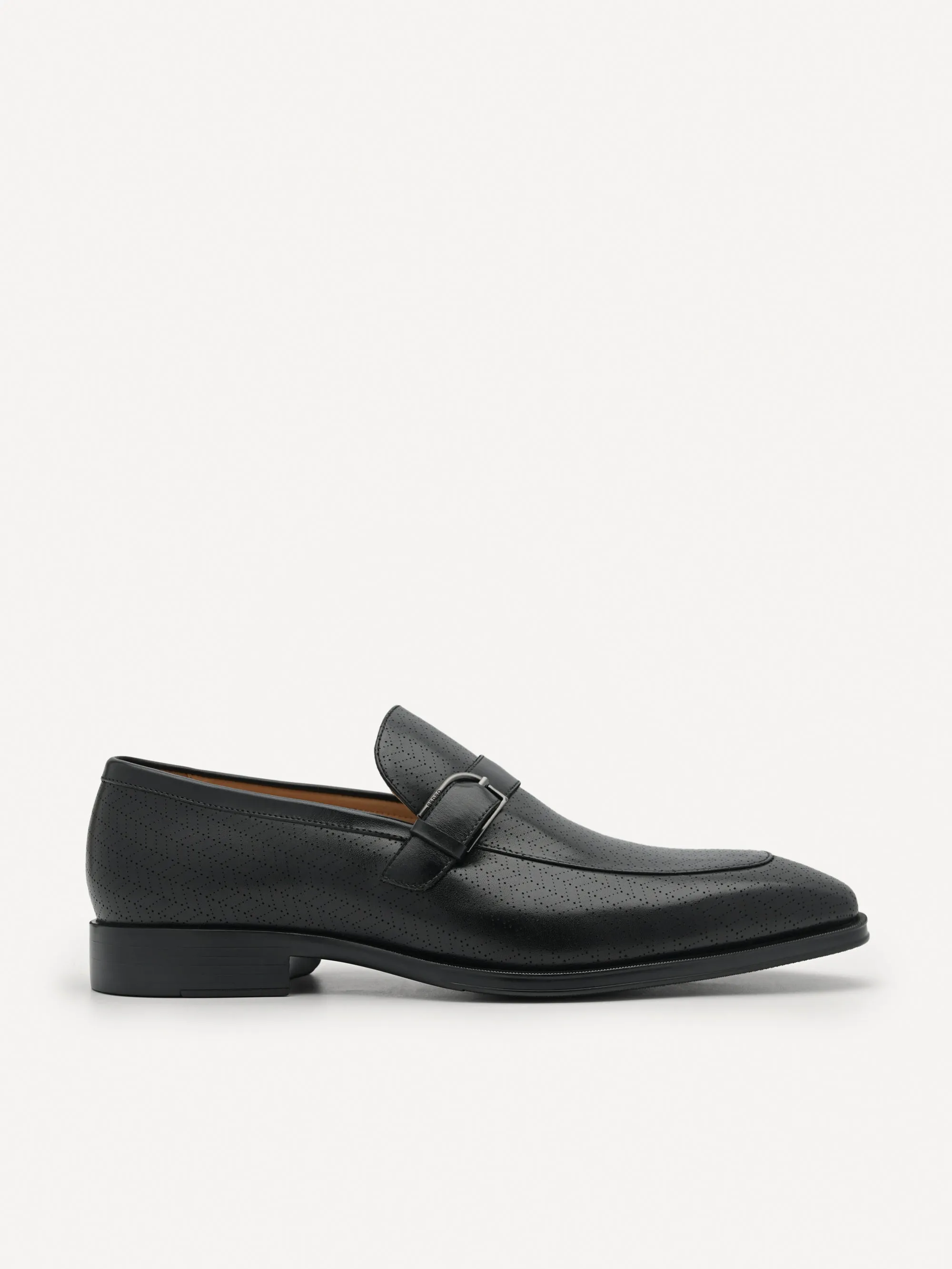 Leather Buckle Loafers