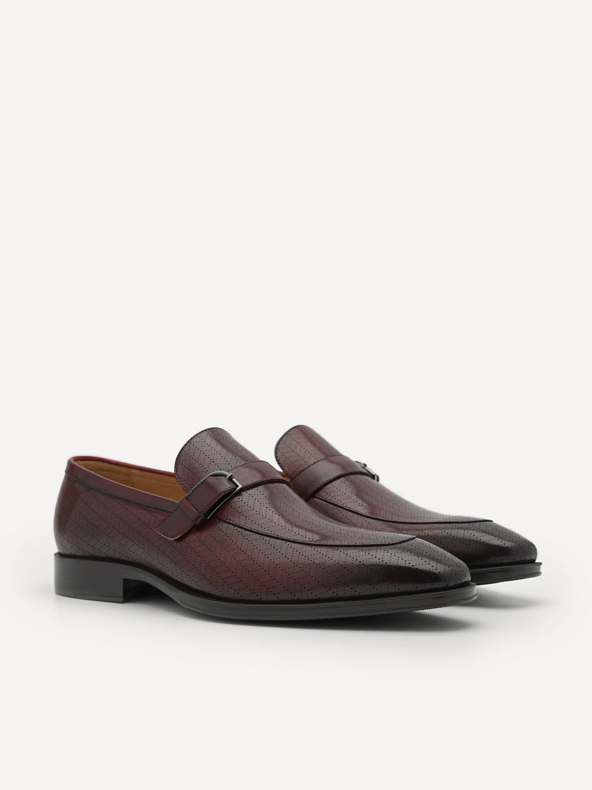 Leather Buckle Loafers