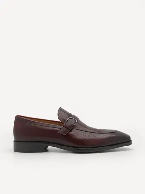 Leather Buckle Loafers