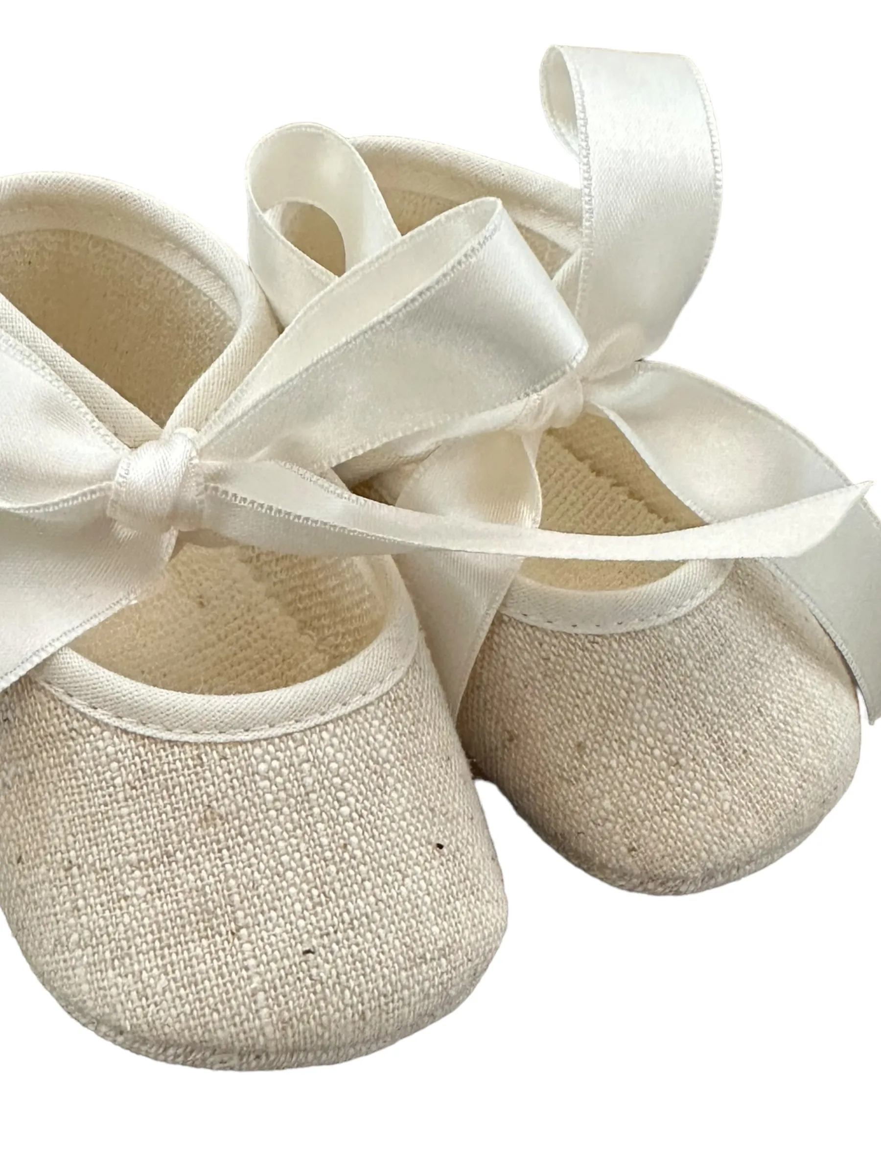 Magally Linen Ivory or Beige Shoes