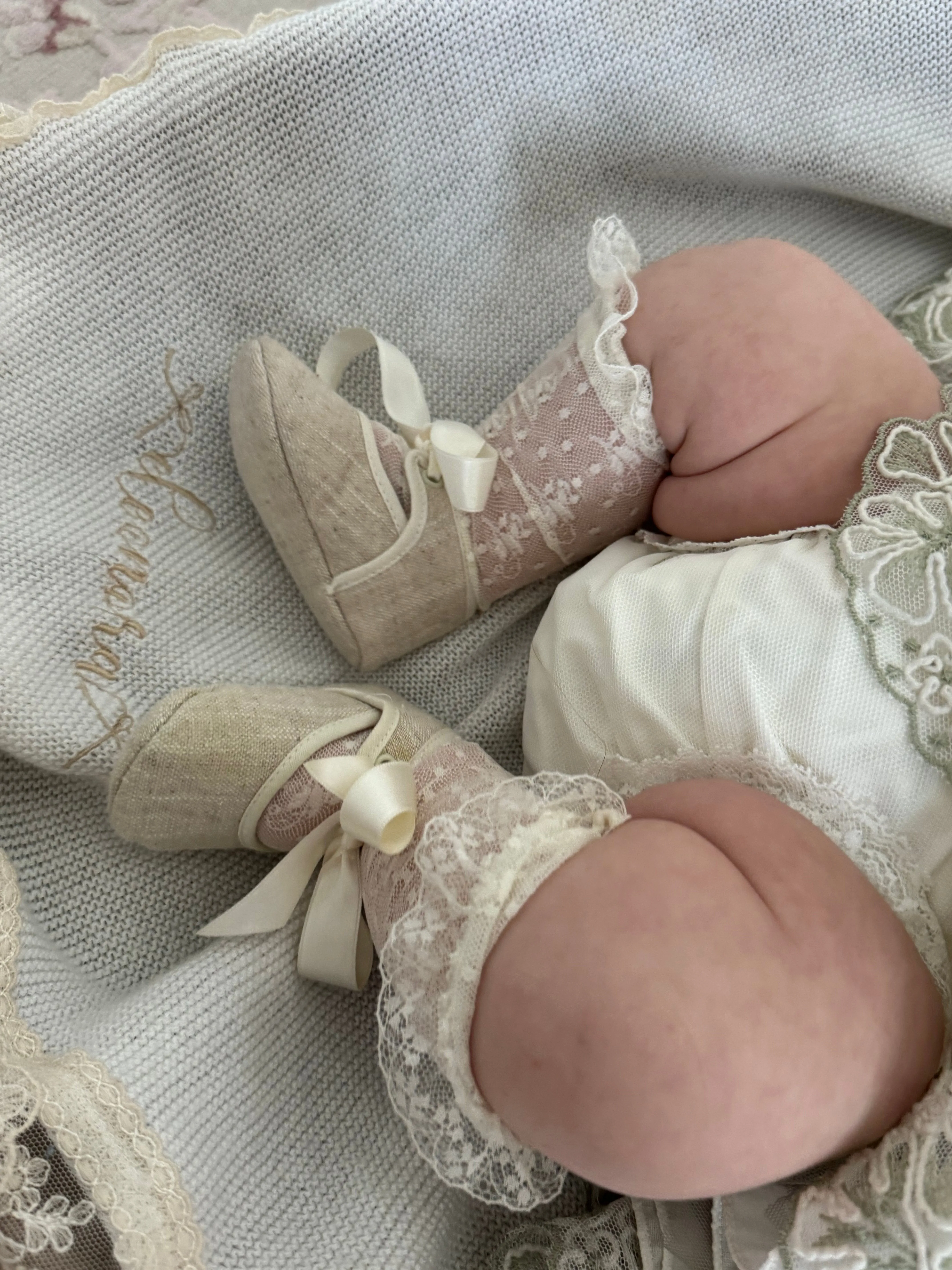 Magally Linen Ivory or Beige Shoes