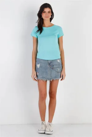 Mint Short Sleeve T-Shirt Top /1-2-2