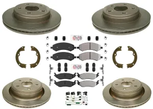 Performance Carbon Disc Brake Rotors Pads Kit for Ram 1500 2011-2018