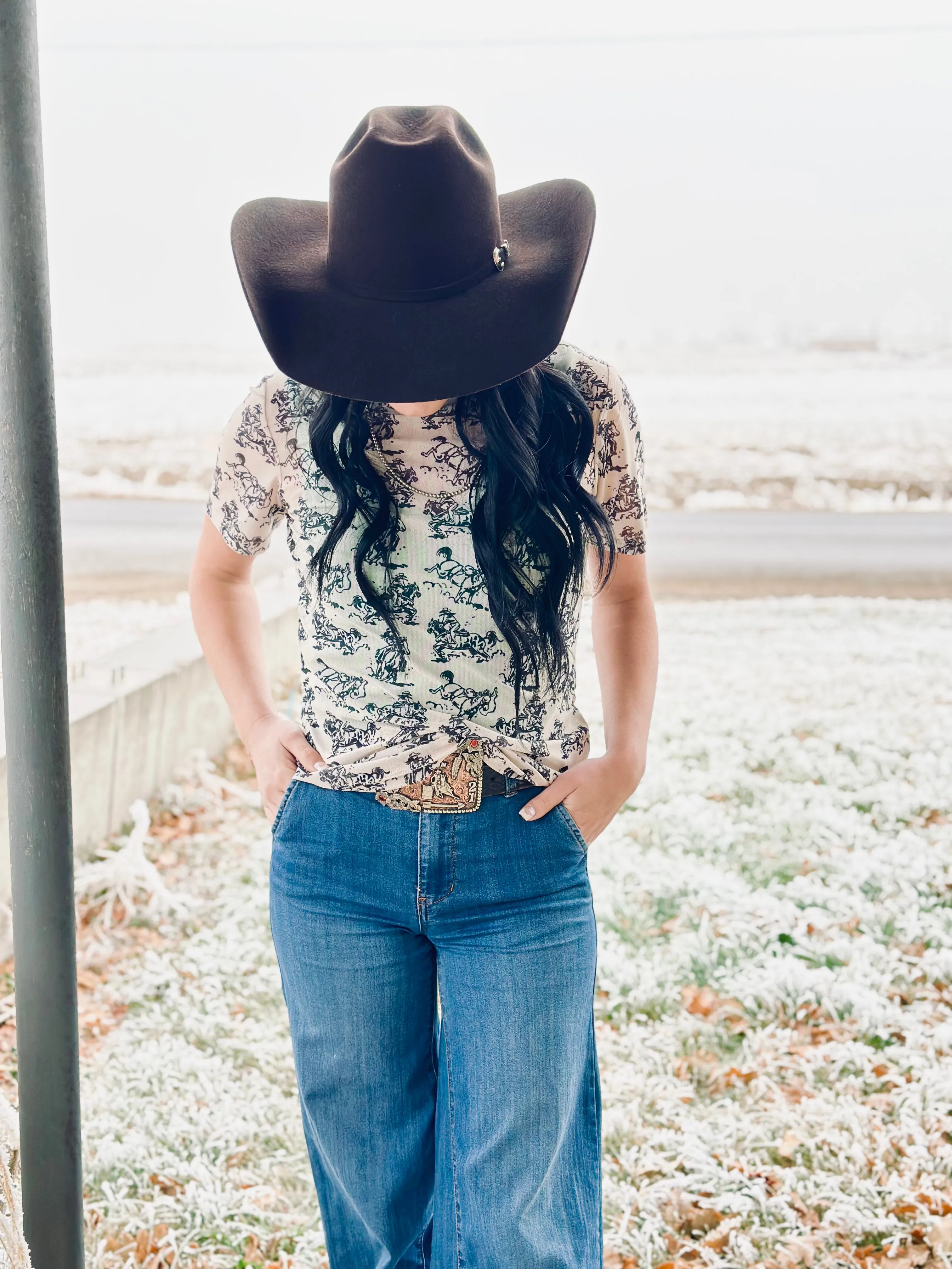 Ranchin' Mesh Top