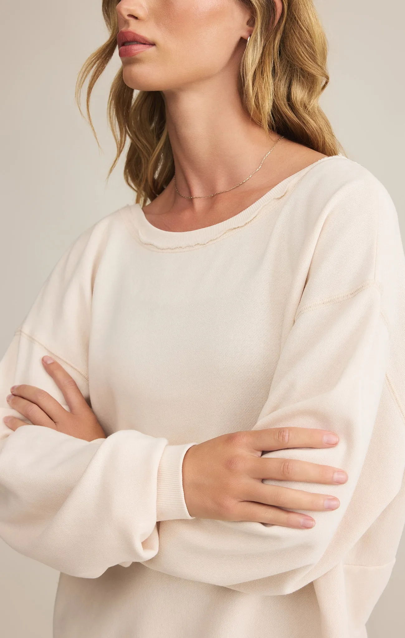 Reversible Twist Fleece Sweatshirt