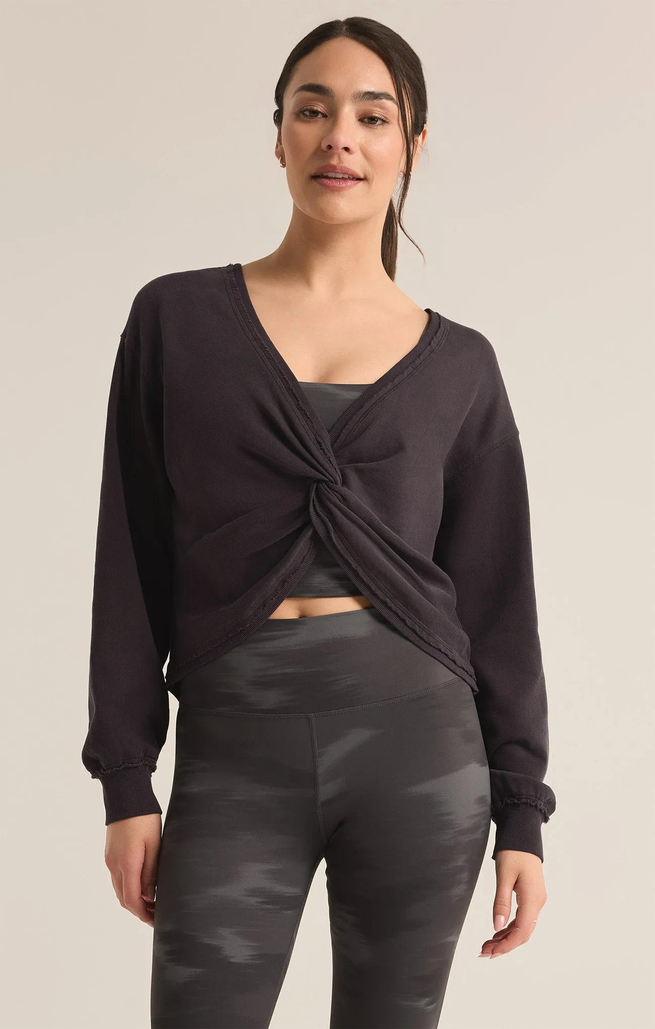 Reversible Twist Fleece Sweatshirt