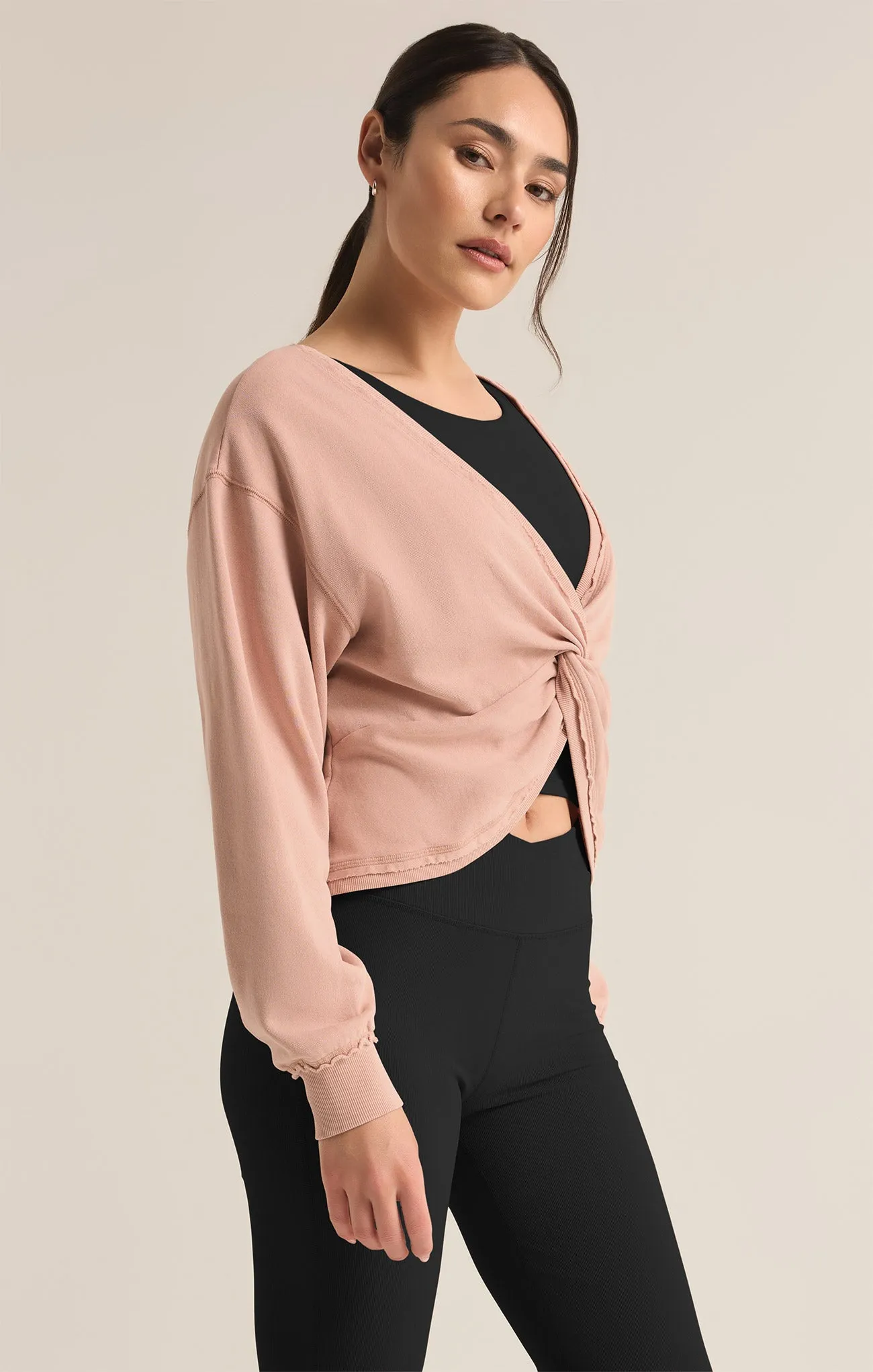 Reversible Twist Fleece Sweatshirt