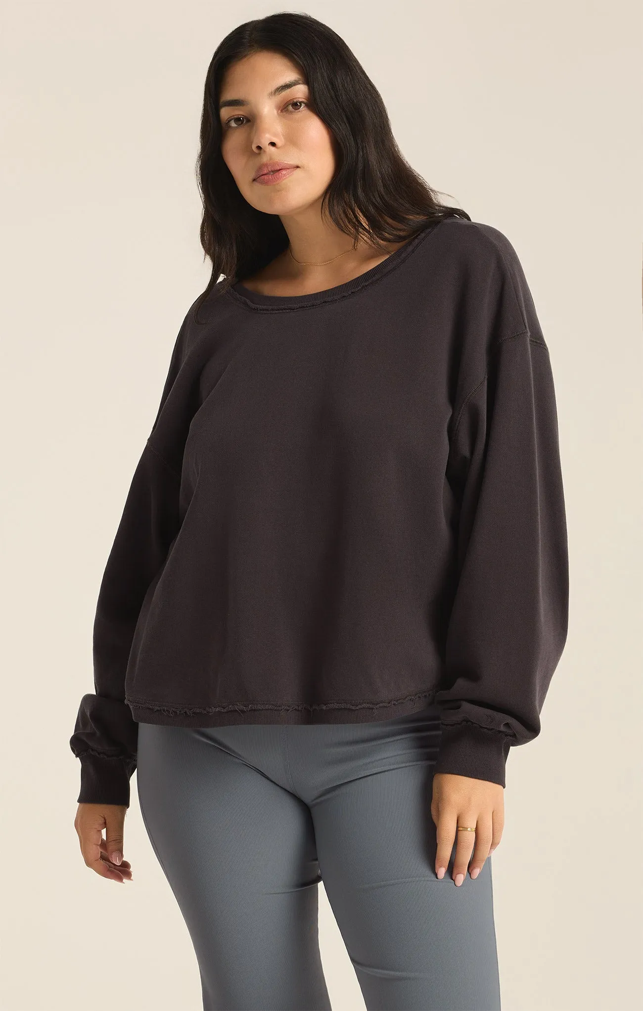 Reversible Twist Fleece Sweatshirt