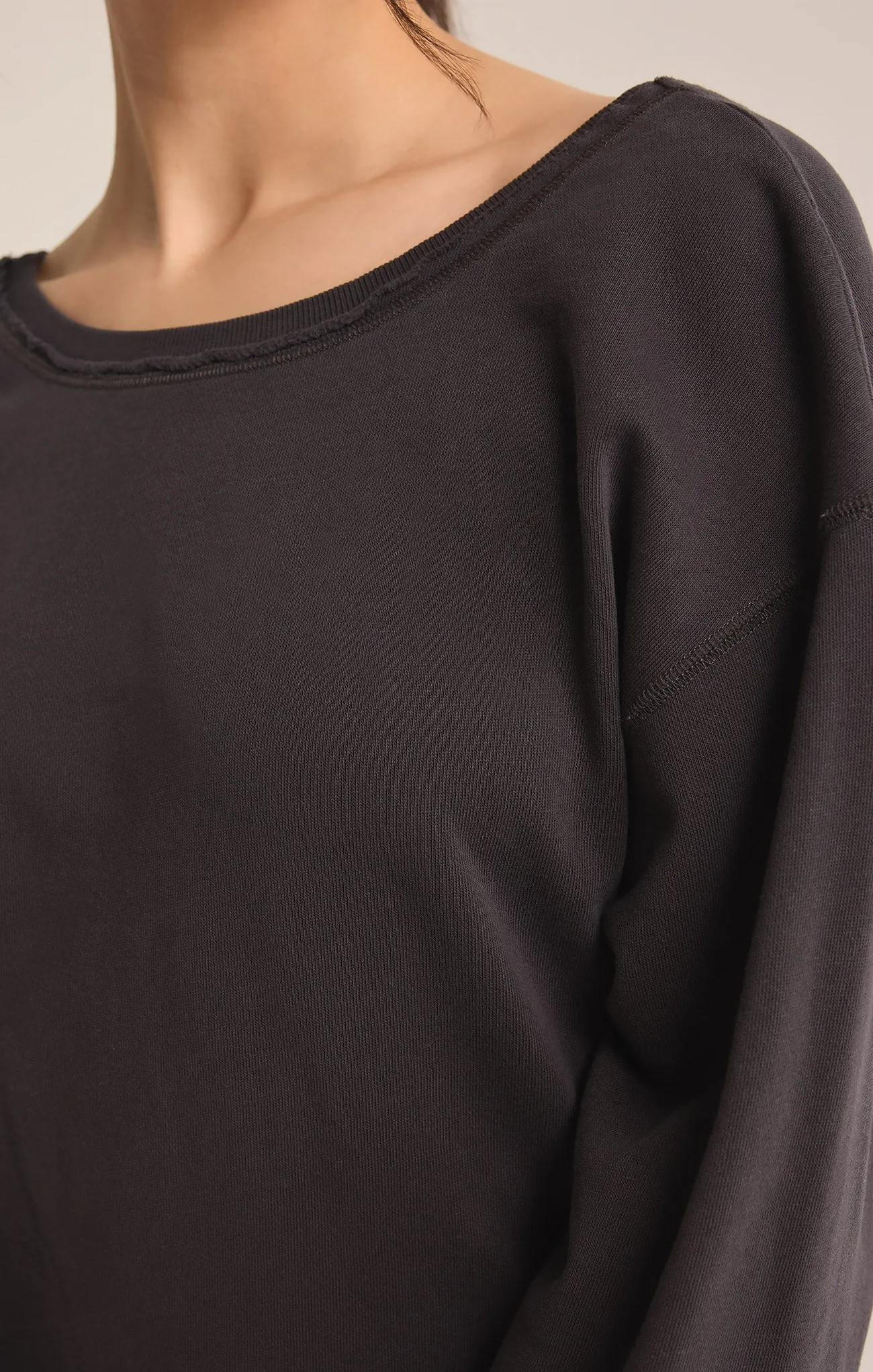 Reversible Twist Fleece Sweatshirt