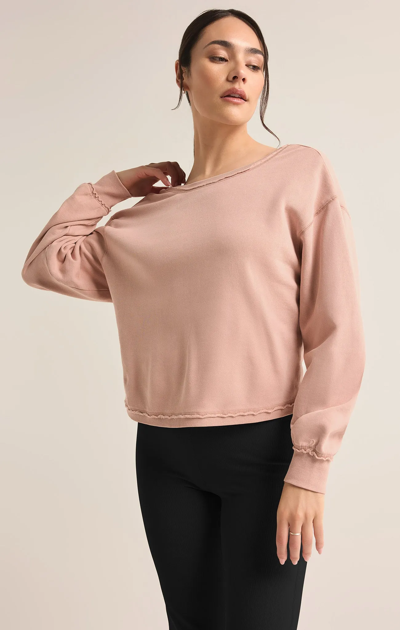Reversible Twist Fleece Sweatshirt