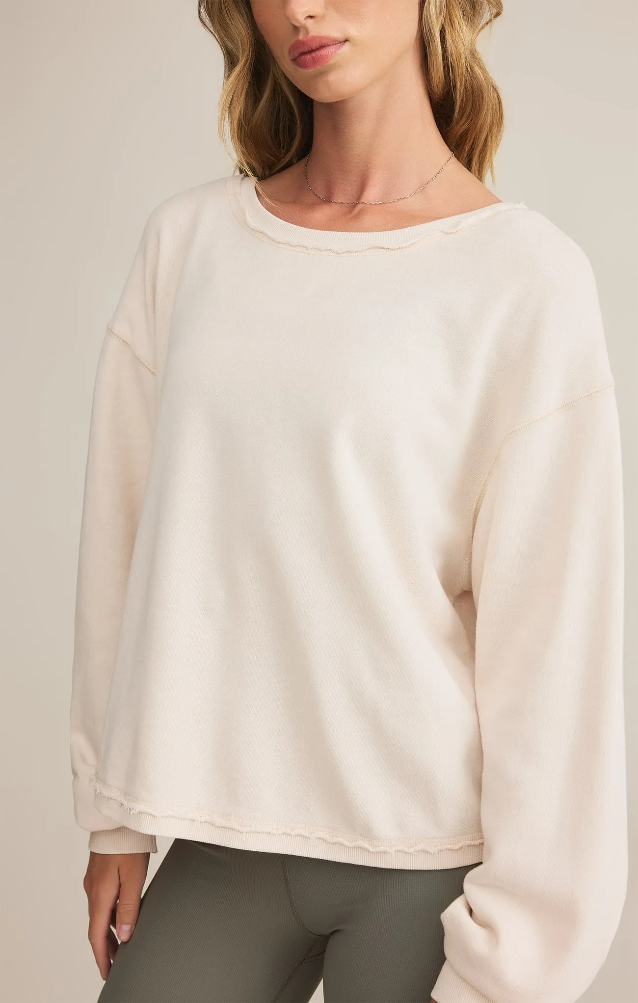 Reversible Twist Fleece Sweatshirt