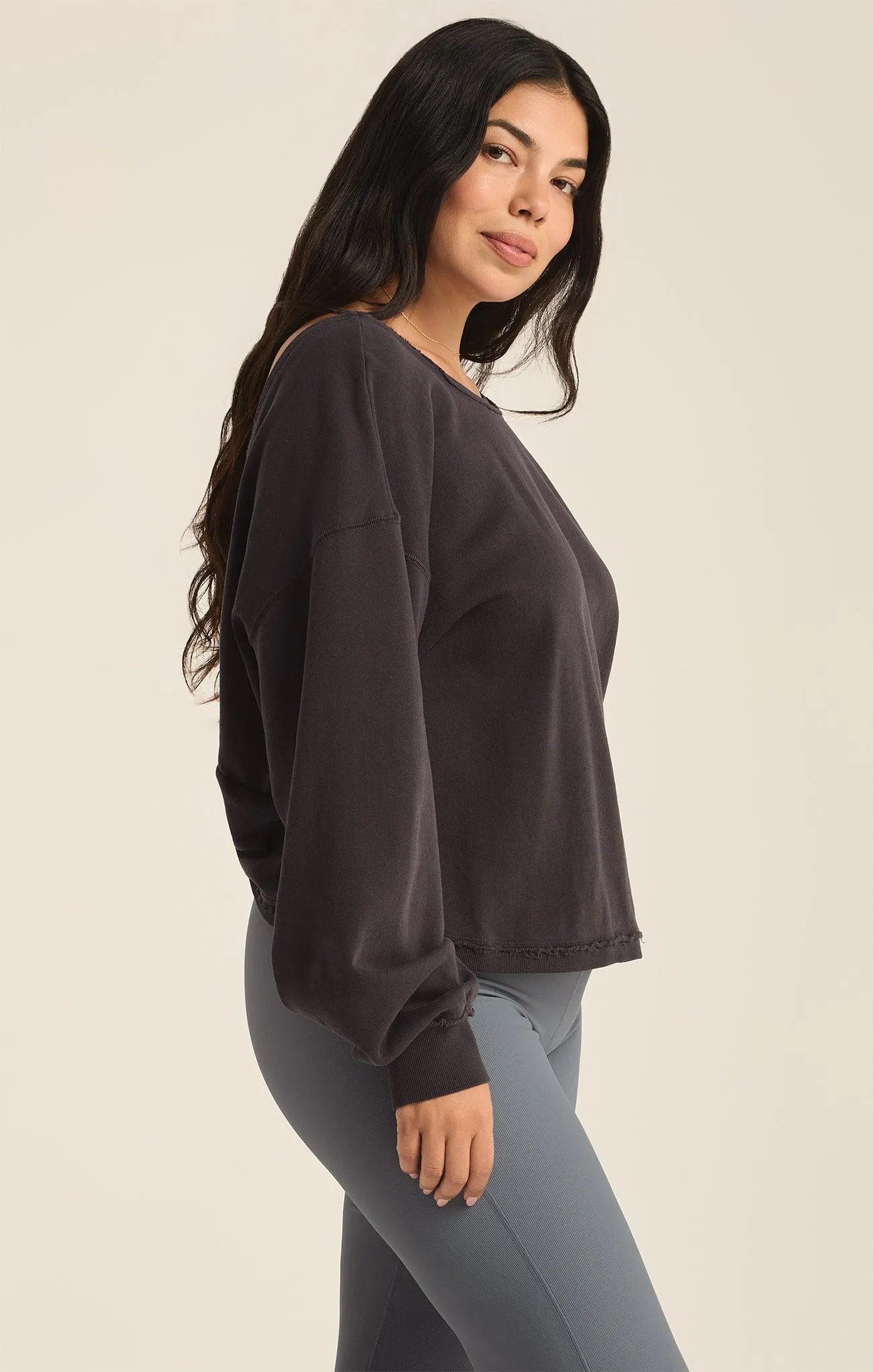 Reversible Twist Fleece Sweatshirt