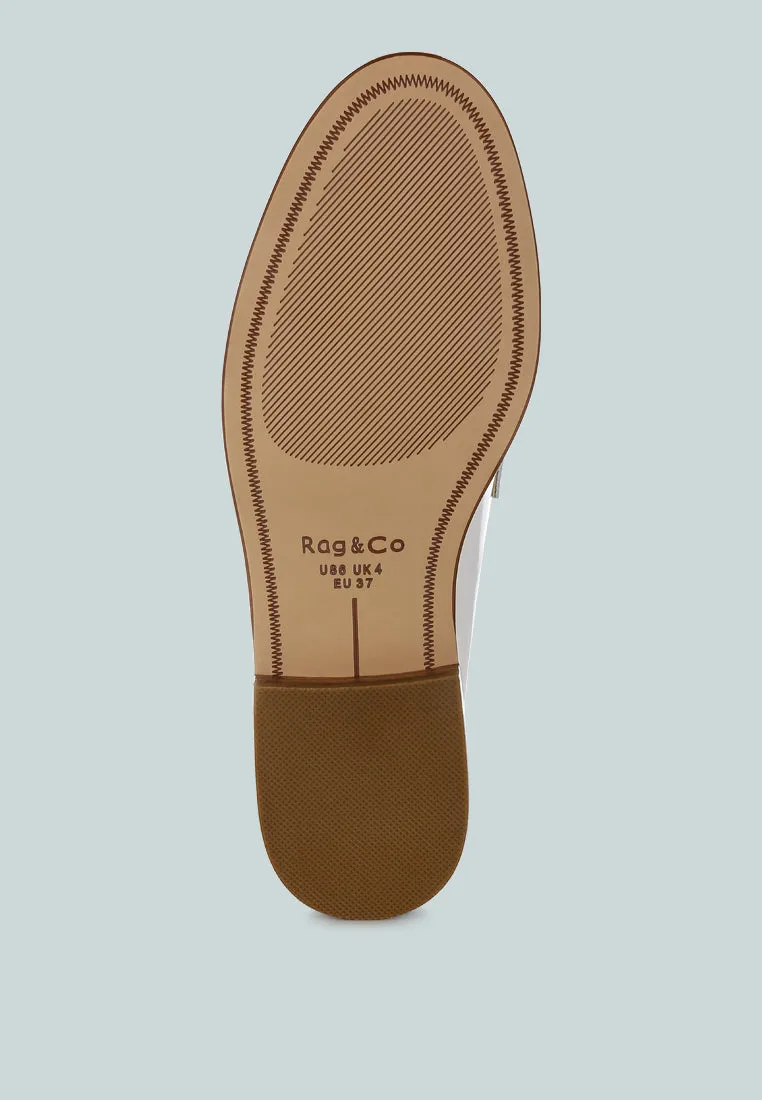 Roxana Real Leather Penny Strap Loafers