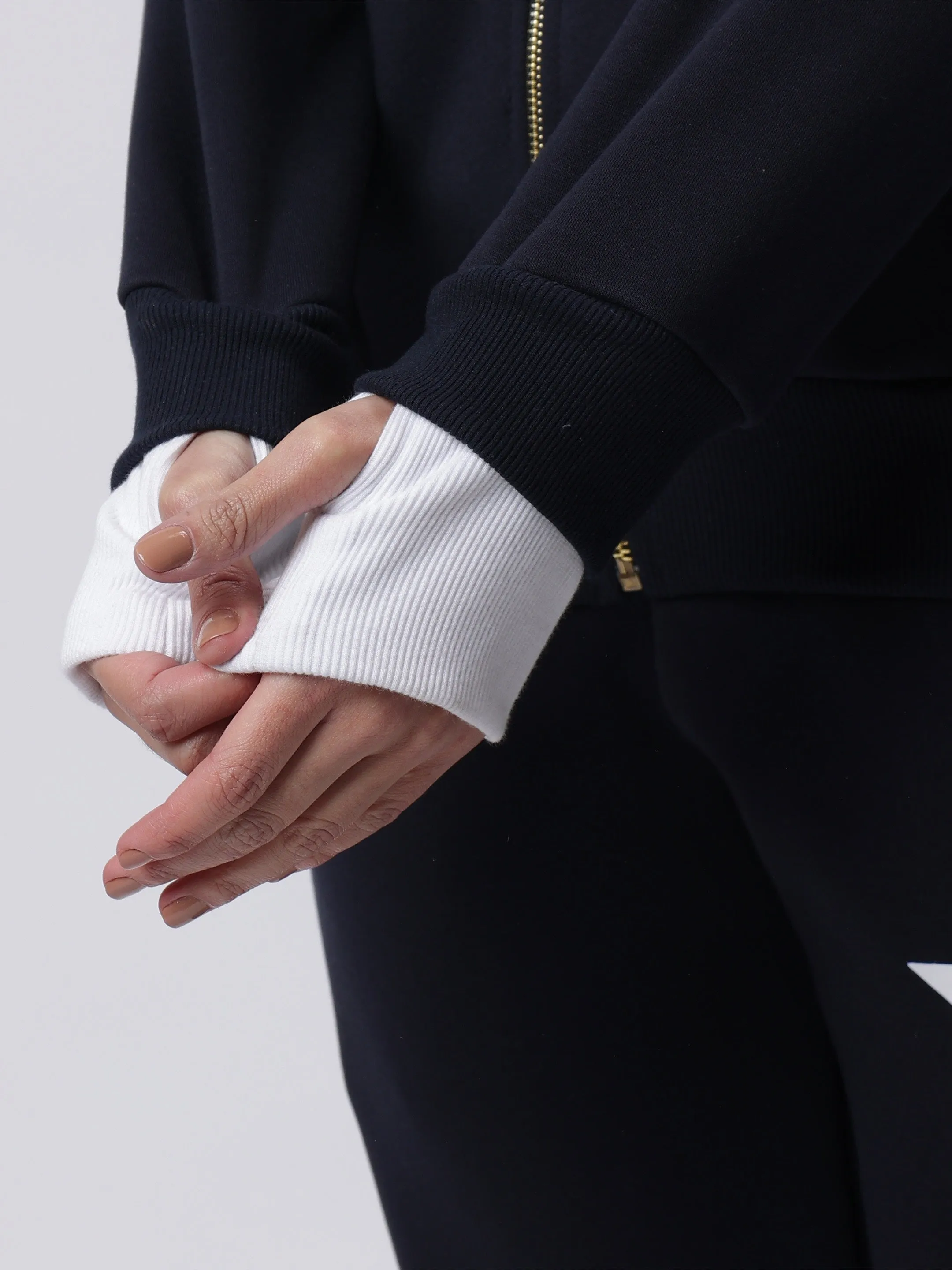 Starry Comfort: All-Day Navy Fleece Co-ord Set