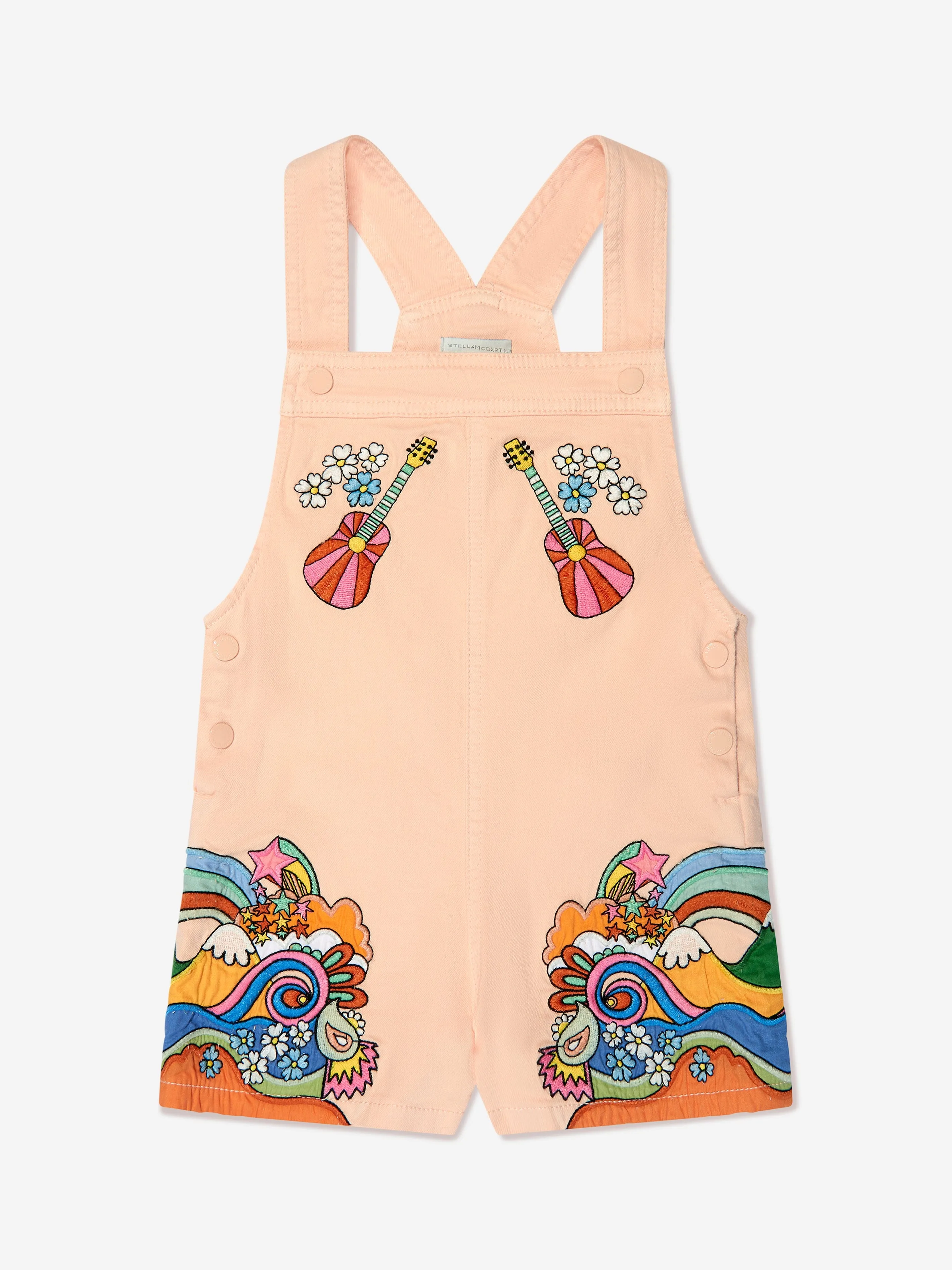 Stella McCartney Girls Short Dungarees in Pink