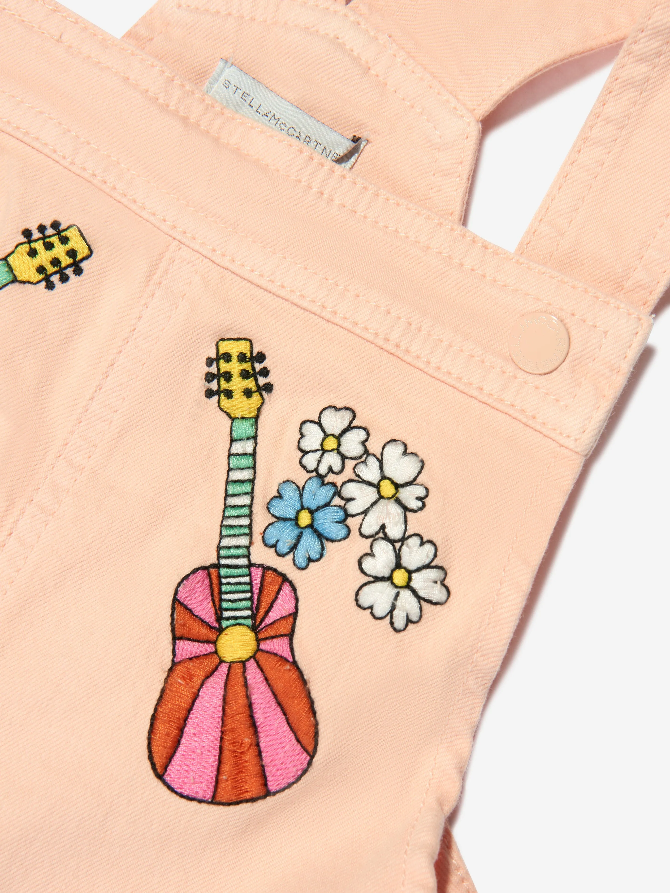 Stella McCartney Girls Short Dungarees in Pink