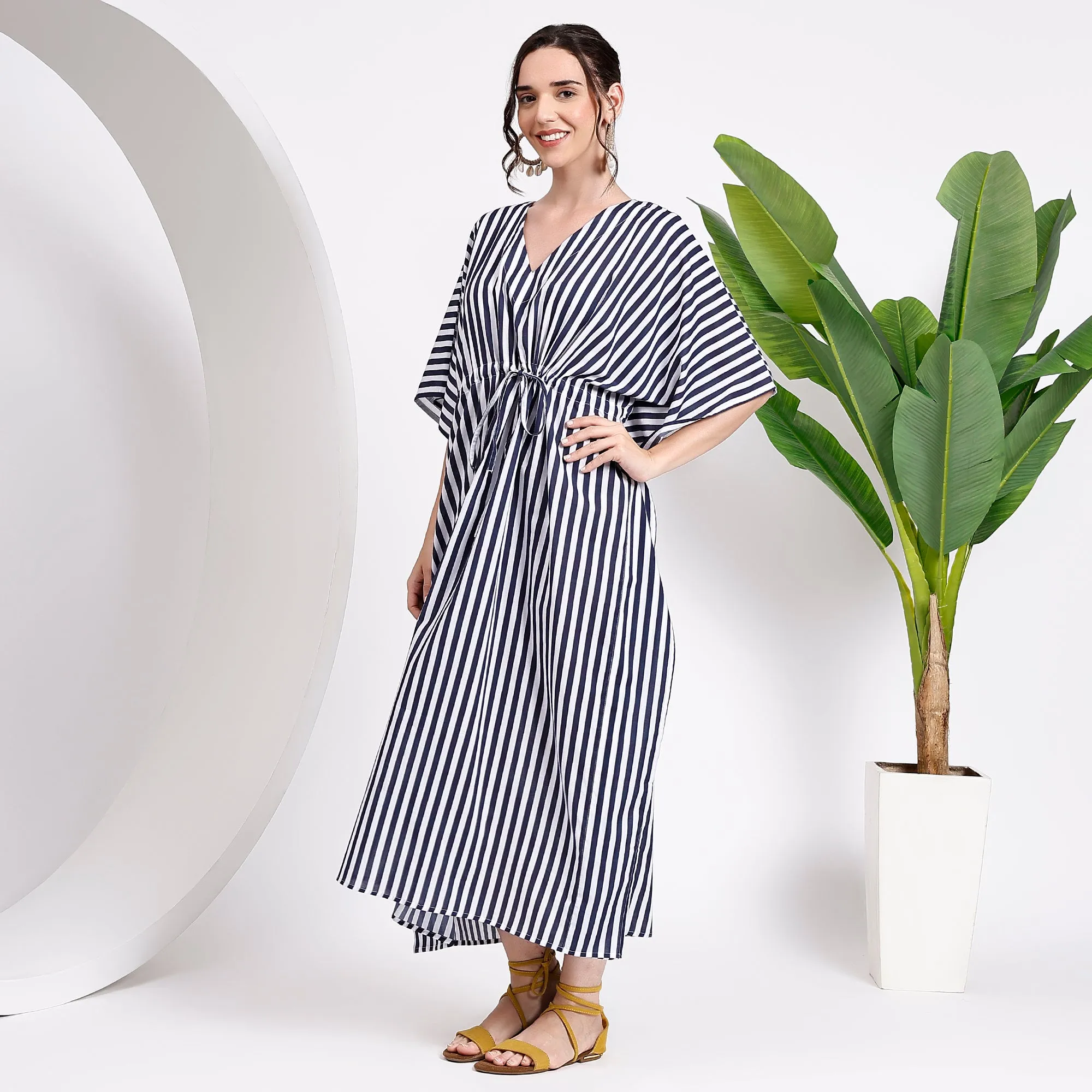 Striped Kaftan Dress – Stylish Comfort All Day Long