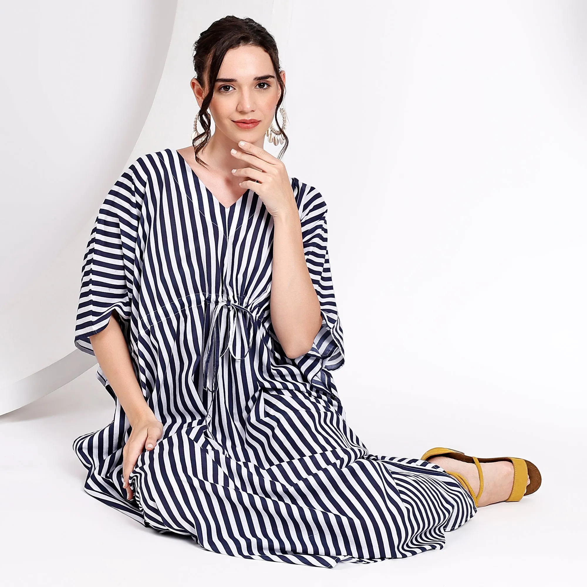 Striped Kaftan Dress – Stylish Comfort All Day Long