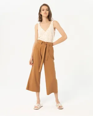 Surkana Cropped Pants - Brown