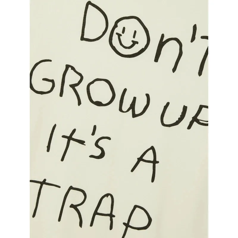 Y2K Don't Grow Up Oversized Cotton Tee - Streetwear Fashion