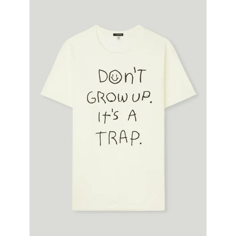 Y2K Don't Grow Up Oversized Cotton Tee - Streetwear Fashion