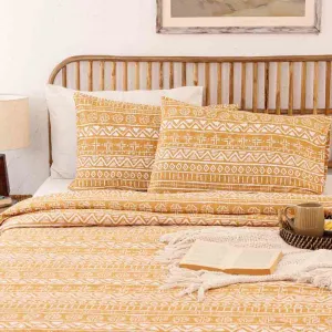 Yellow Kullu Patti Cotton Dohar | Singe Size | 60 x 90 inches